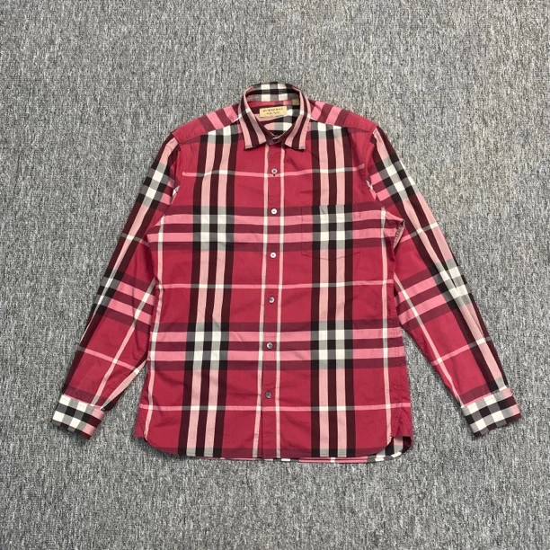 PJM Burberry红色格纹衬衫/M码/95新/公价4700/80499