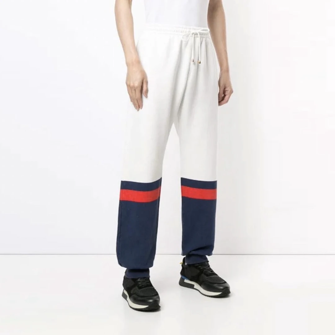 95新 GUCCI/古驰 8277/白色条纹运动裤/S码/95新/轻微污渍