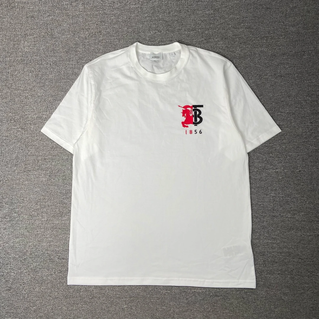CQ Burberry字母刺绣战马圆领短袖/全新闲置/公价3800/55173