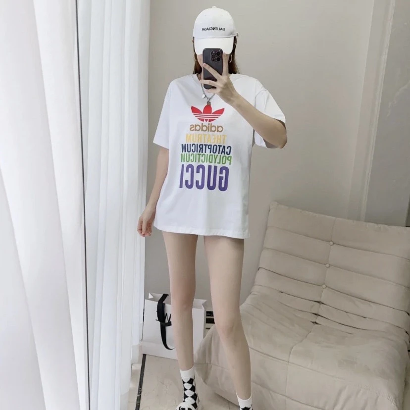 JS Gucci x Adidas字母印花短袖/XS码/全新带吊/公价6600/51414
