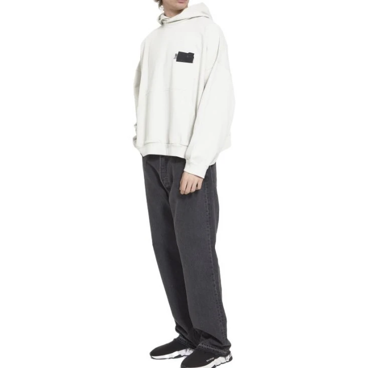 Balenciaga米色字母印花连帽卫衣/1码/99新/M6243