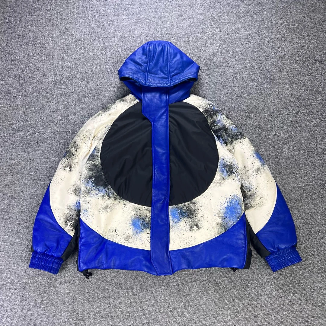 CQ Louis vuitton多色多绳松紧长袖连帽棉服/54码/98新/09664男士
