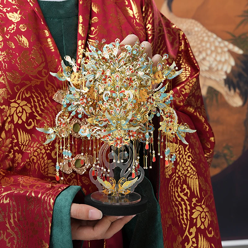 【直播专享】拼酷九龙九凤冠金属拼图玩具闺蜜情侣结婚国风礼物