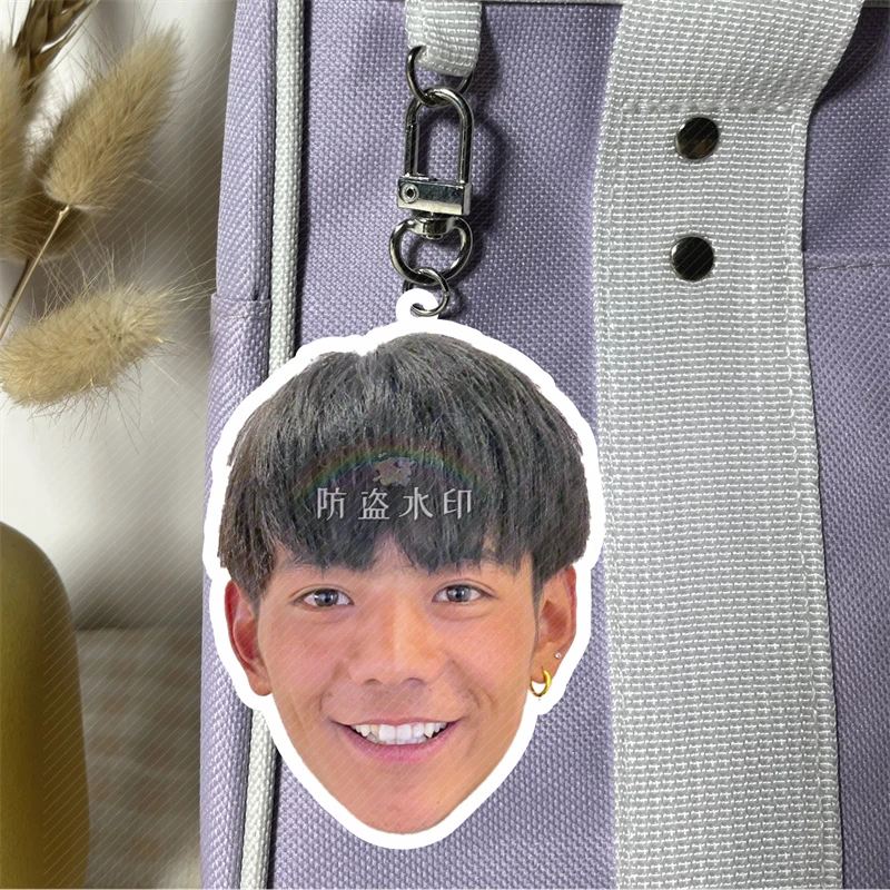 丁真白底亚克力双面钥匙扣书包挂件应援周边来图定制同款