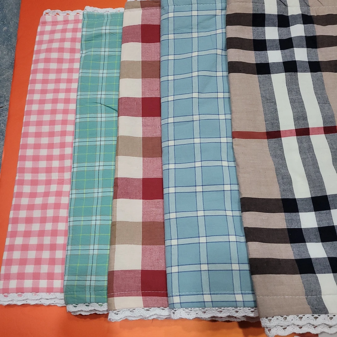 水洗棉特价福利学生宿舍枕套纯棉枕头套全棉色织枕巾格子