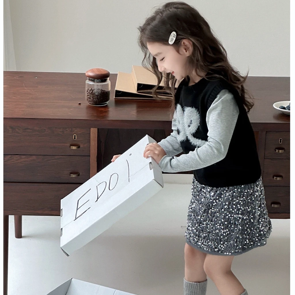 【晓风】WWLL kids定制2024女童秋装宝宝背心女宝宝针织毛衣马甲