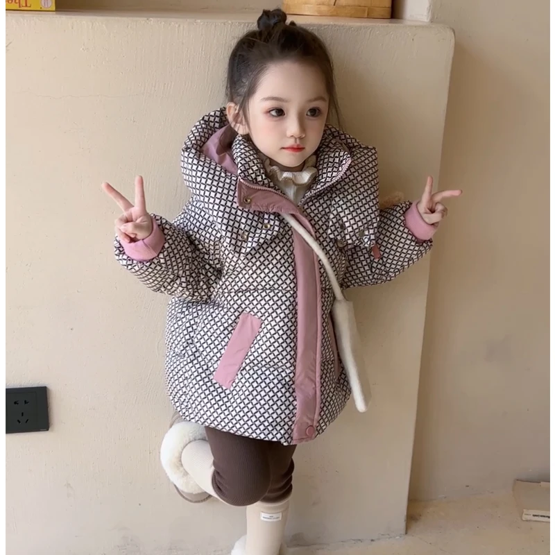 【布拉格】WLL定制女童冬装女宝宝加绒夹棉棉服女童过冬棉衣