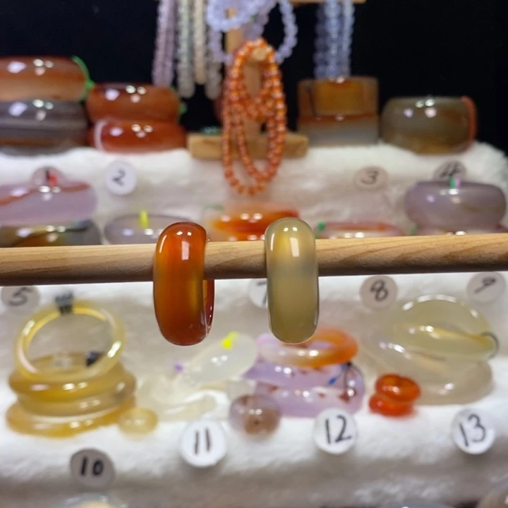 玛瑙/玉髓戒指未镶嵌艾*橱