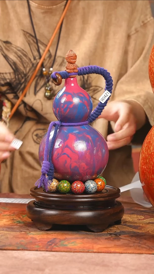 【闪购商品】YH341大漆酒葫芦不包手串及旋转底座