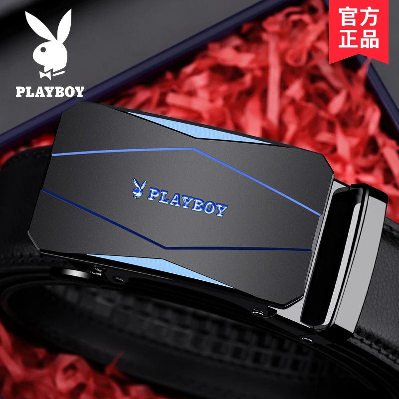 PLAYBOY皮带男士真皮自动扣正品高档品牌新款牛皮商务时尚裤腰带