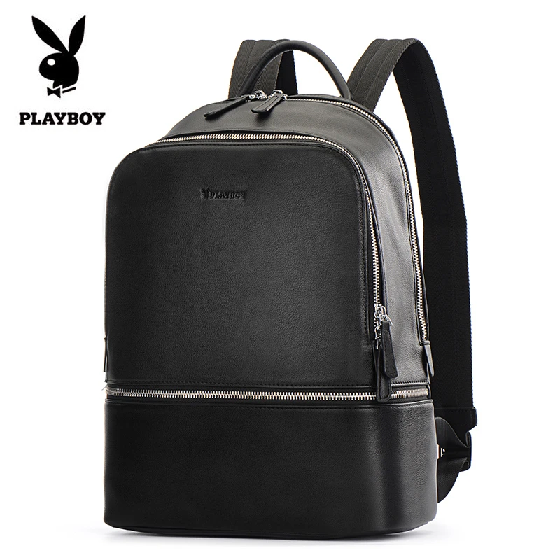 PLAYBOY男双肩包大容量休闲商务潮流新款电脑背包大学生时尚书包