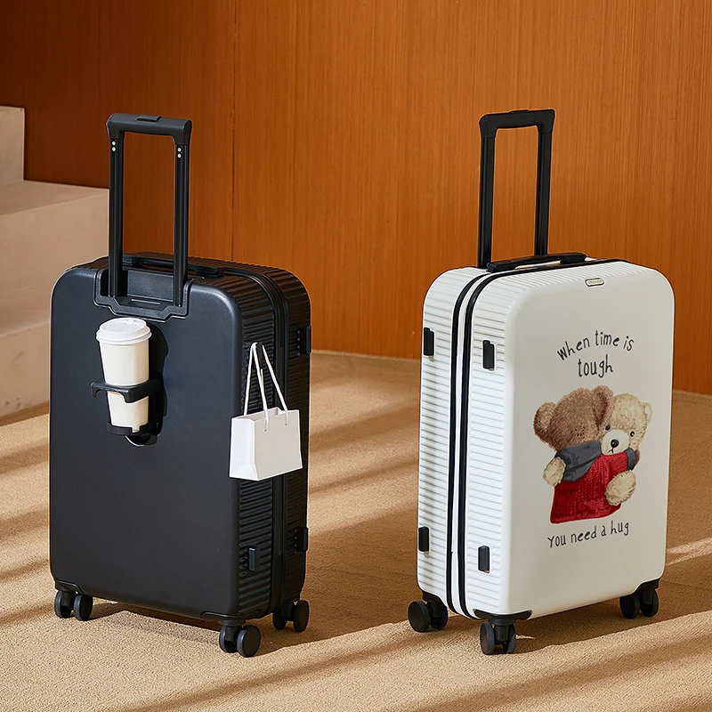 新款行李箱女20学生涂鸦旅行密码皮箱子男24结实耐用拉杆箱28