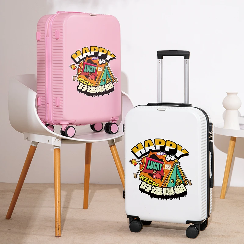 新款涂鸦高颜值可爱行李箱女学生旅行密码皮箱通用结实耐用拉杆箱