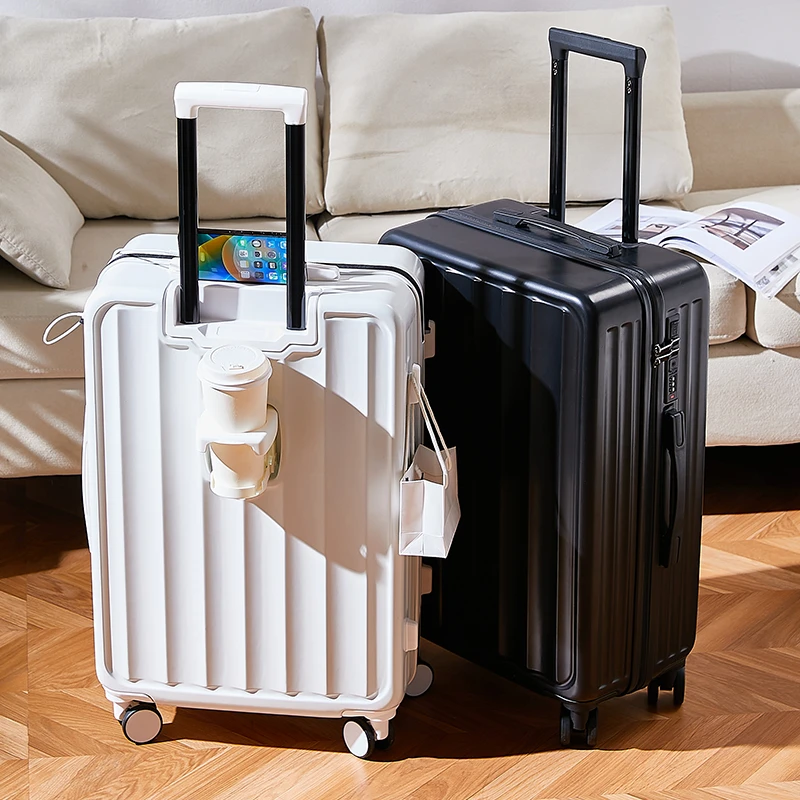 新款行李箱女拉杆箱旅行箱学生充电小型登机箱多功能轻便皮箱子24