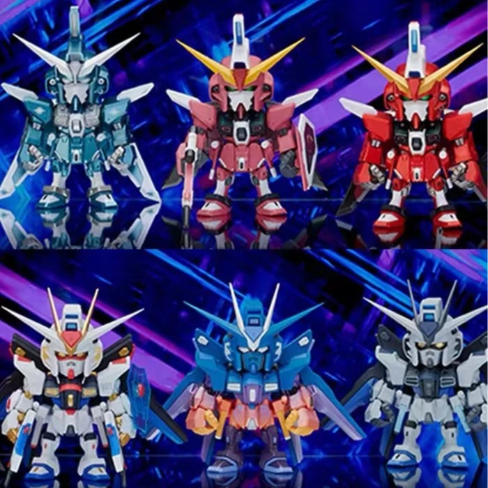 【现场拆】正版自由与正义高达盲盒礼物摆件