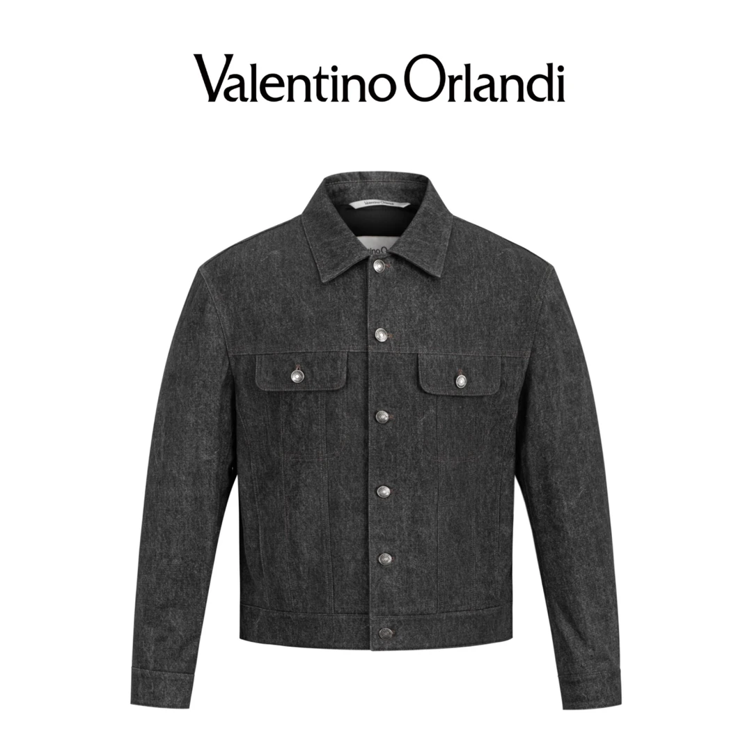 华伦天奴.奥兰迪男士秋冬时尚皮衣夹克外套1VP152292