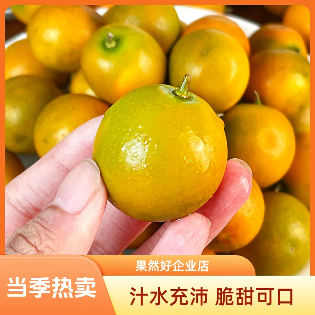 广西融安脆皮金桔 新鲜水果桔子2斤 甜脆冰糖滑皮金桔当季水果