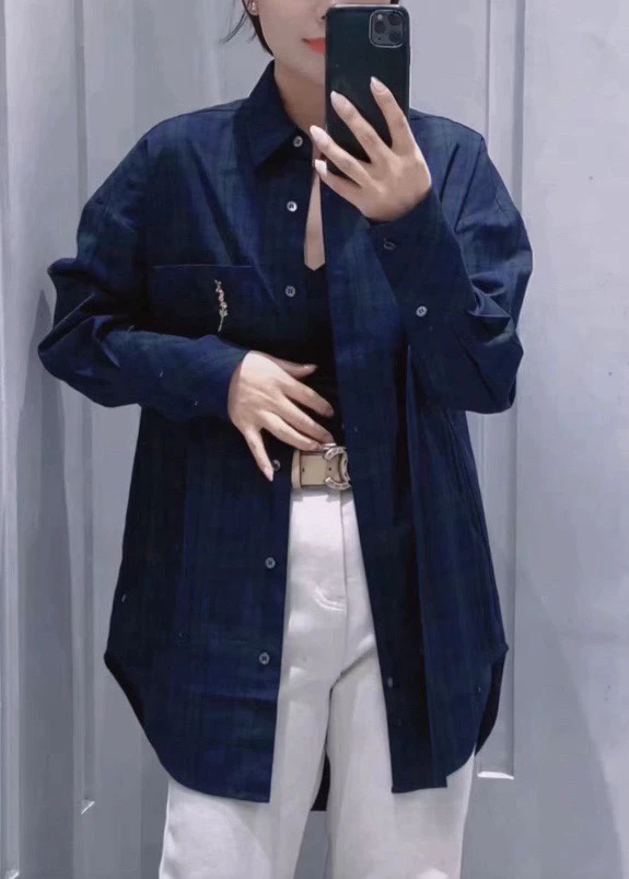 YANGYI 蓝格立领衬衫 89316