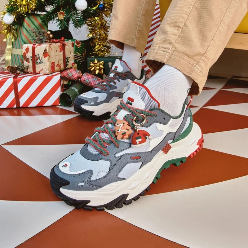 FILA FUSION【圣诞款硬糖鞋】情侣时尚百搭增高老爹鞋T12M511004F