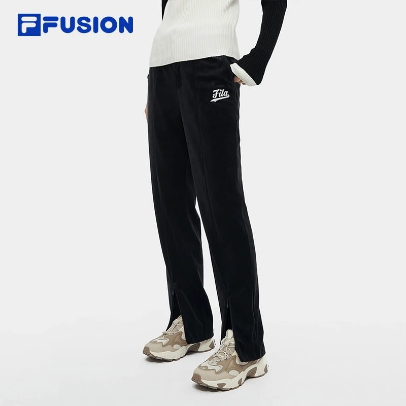 FILA FUSION舒适秋冬潮流宽松时尚百搭休闲裤针织长裤T11W342601F