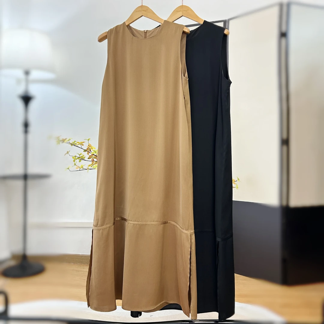 【遮副乳】桑蚕丝背心裙百搭舒适休闲时尚宽松女装连衣裙