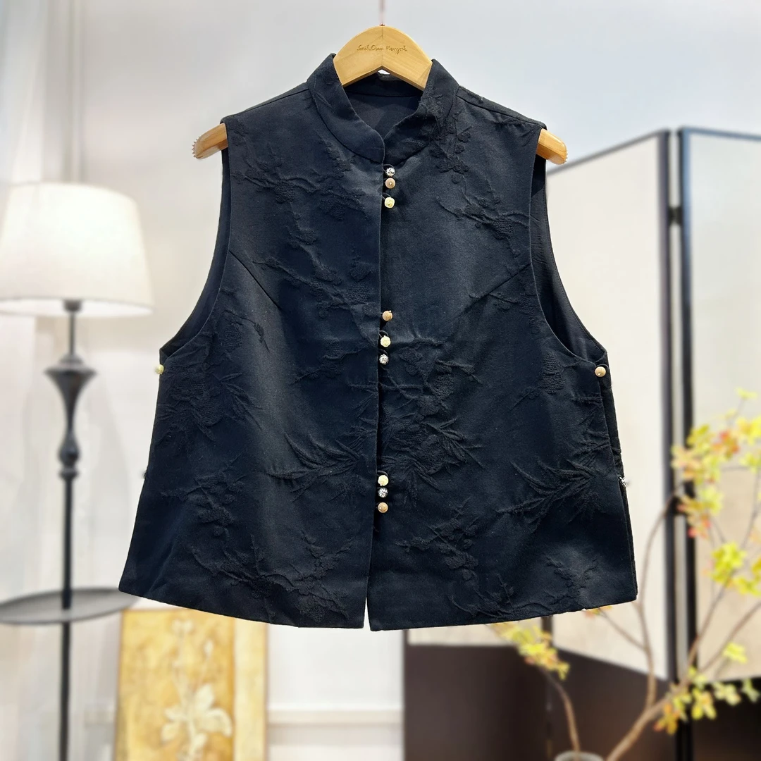 【萨拉迪恩】设计师提花新中式气质高级感马甲