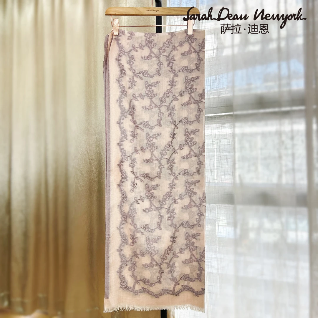 【萨拉迪恩】羊毛真丝围巾气质百搭时尚