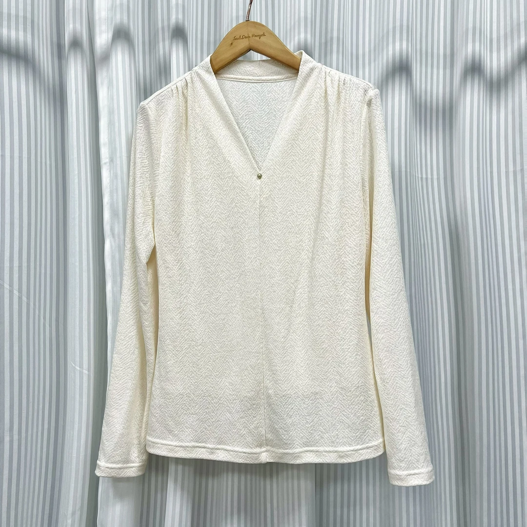 【萨拉迪恩】羊毛时尚百搭 保暖修身显瘦减龄V领上衣