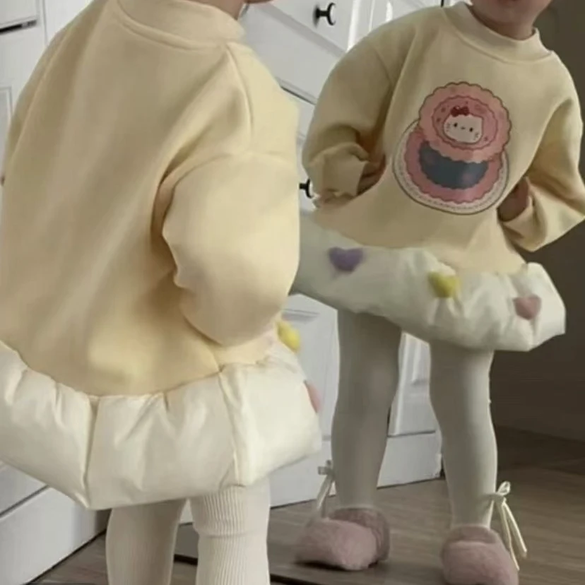 女童爆款2024新款宝宝韩版公主裙秋季新款儿童加绒加厚裙子