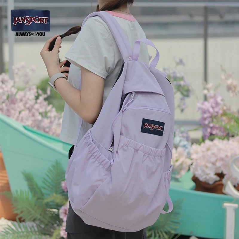 jansport24年新款暮山紫学生时尚森系书包通勤百搭潮电脑背包85NV