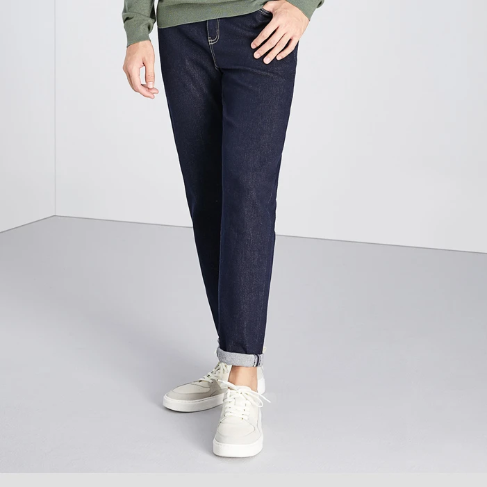 【莱赛尔】莱克斯顿男装秋款牛仔裤贴袋纯色弹力锥形版E032030103