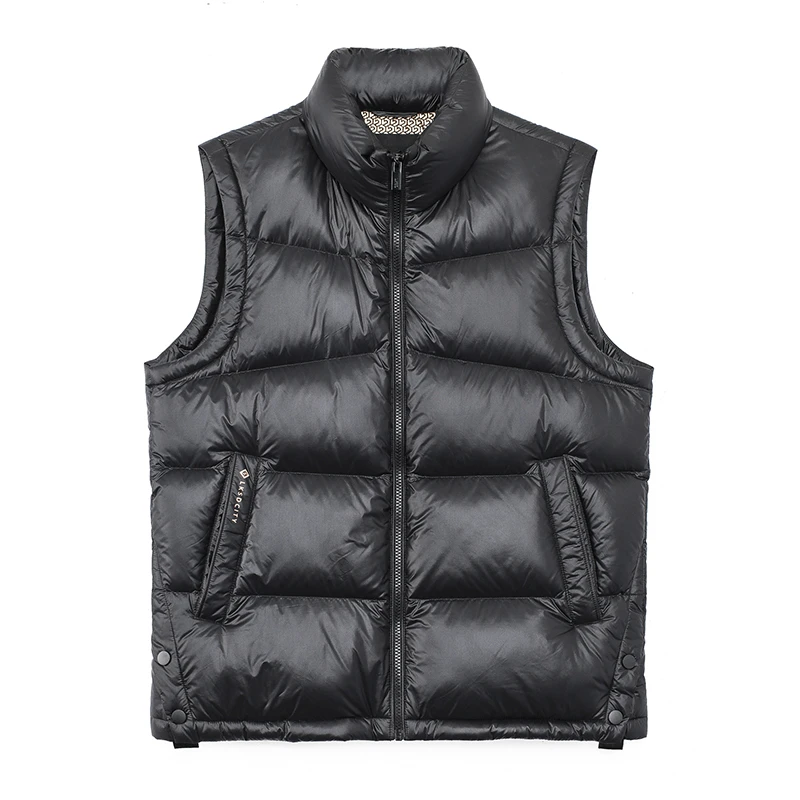 【黑金系列】莱克斯顿男装冬款羽绒背心纯色通勤合体版1041630331
