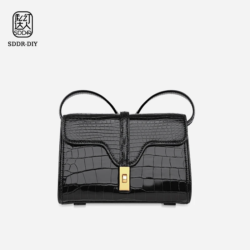 私订达人鳄鱼世家新款轻奢真皮女包时尚大气百搭正品鳄鱼皮斜跨包