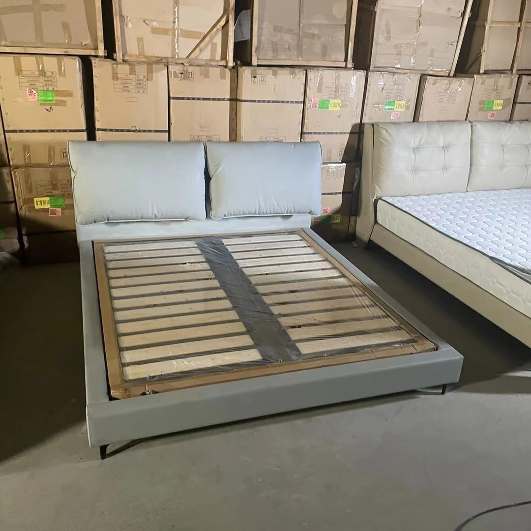 c007现代风灰色皮艺床180*210*95*10