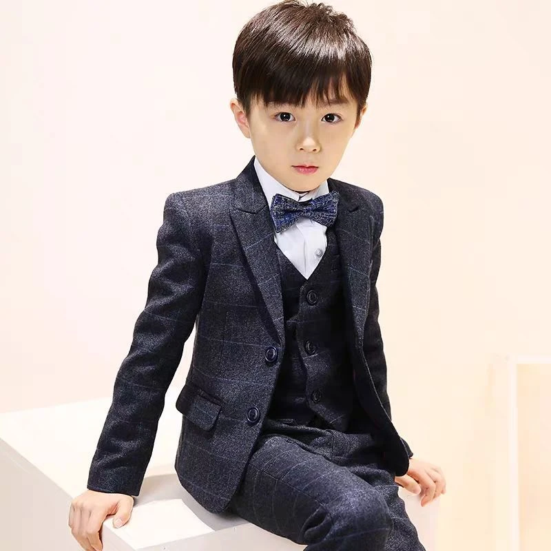 儿童西装套装2023新款男童主持人花童礼服中大童钢琴主持人演出服
