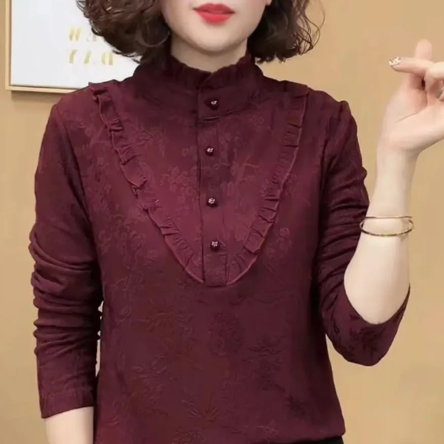 2024新款时尚洋气百搭套头长袖打底衫显瘦减龄女士上衣#5562