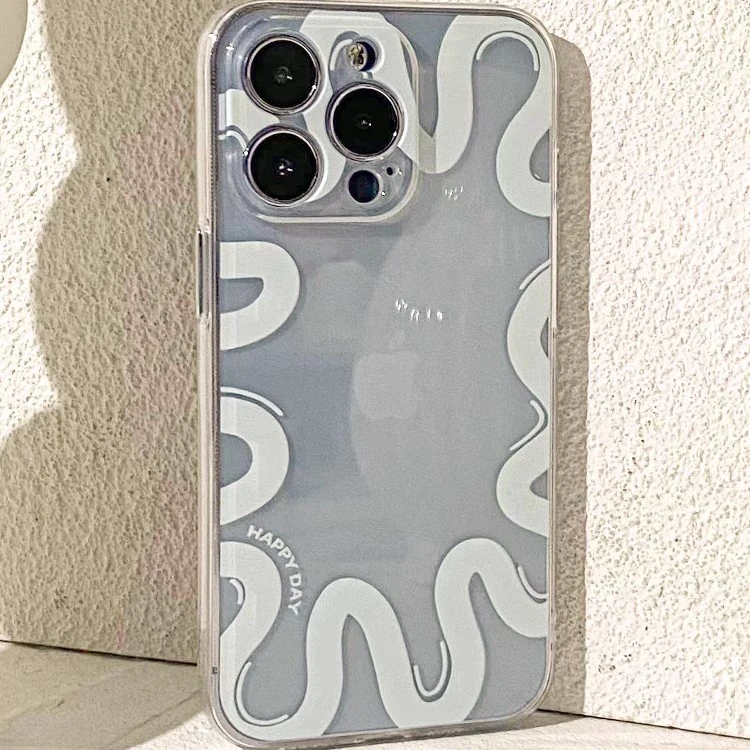 ins韩国爆款适用于苹果14promax小米vivo/OPPO华为个性透明手机壳