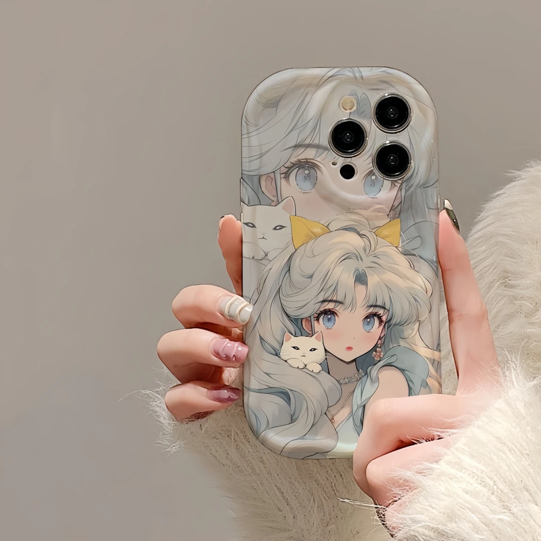 高颜值猫咪公主适用苹果15手机壳华为vivo/oppo小米14iPhone13软