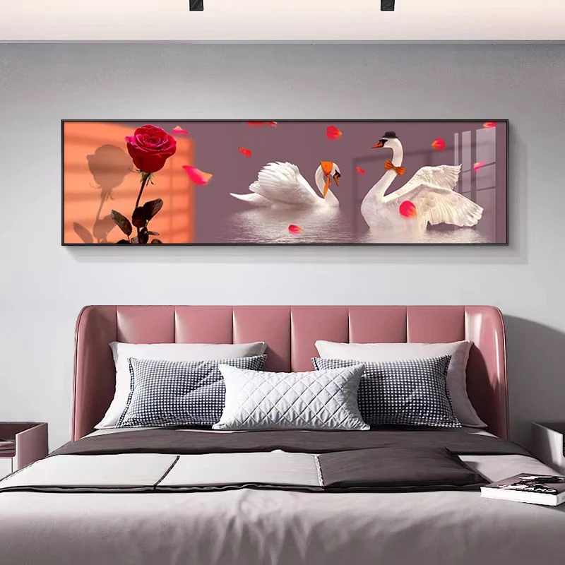 相亲相爱现代简约卧室装饰画新款温馨主卧床头挂画风高档客厅壁画