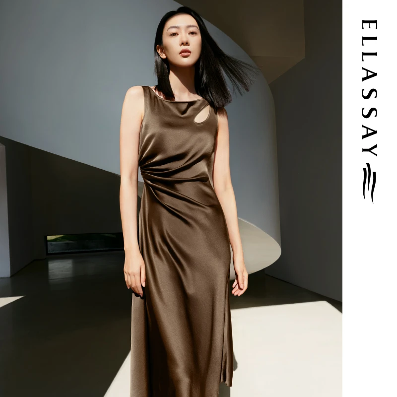 ELLASSAY【童瑶同款】歌力思夏季三收腰连衣裙EWE342Y07500