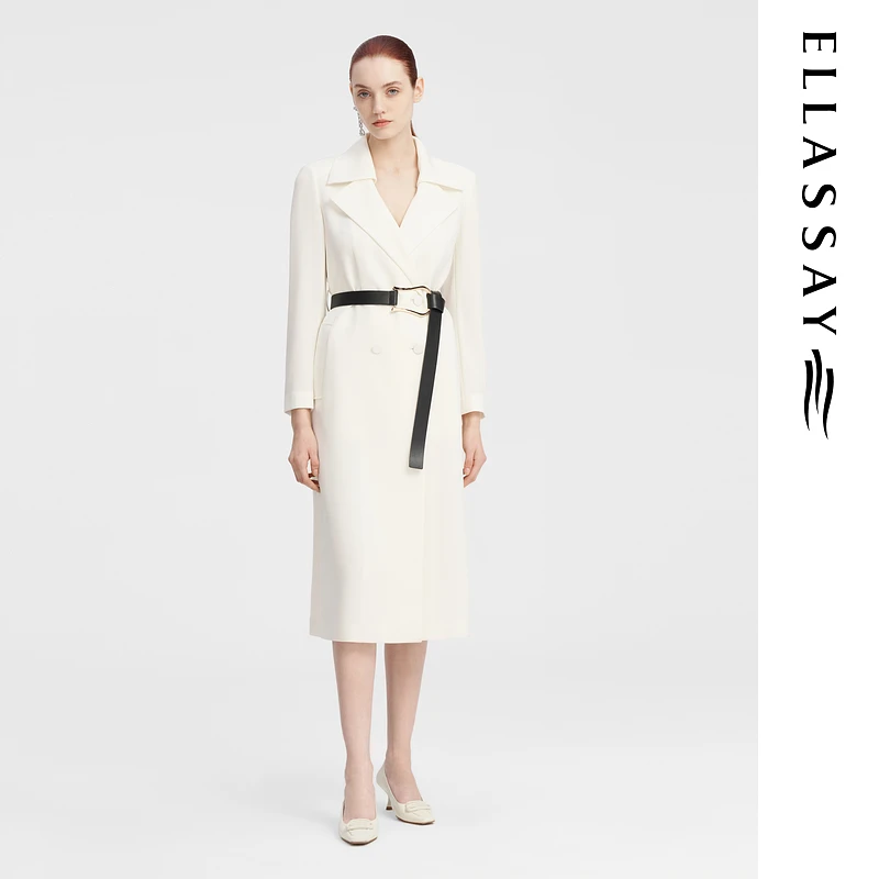 ELLASSAY歌力思秋冬新款简约优雅风风衣女EWF343F00700