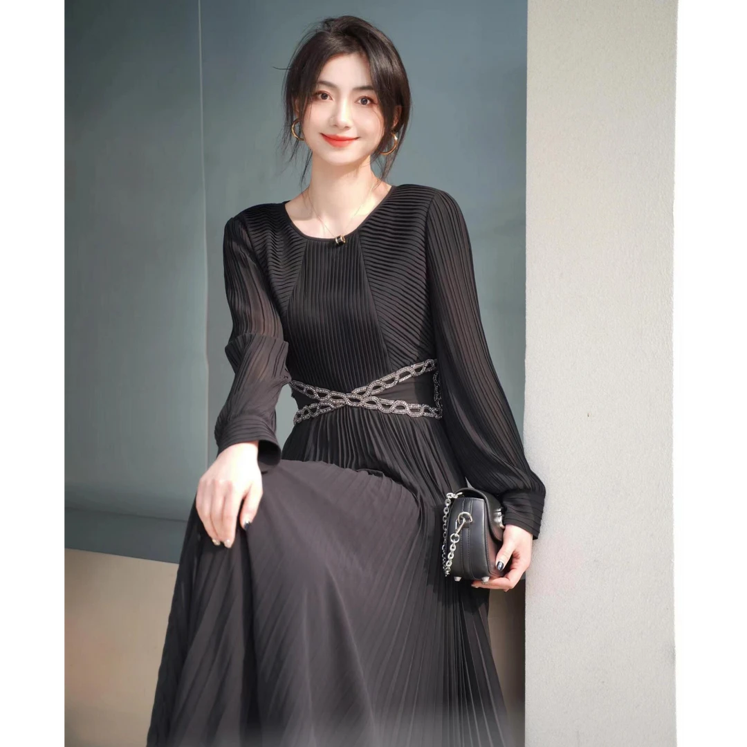 ELLASSAY歌力思气质长裙智性风法式戛纳红毯礼服裙EWF355Y19200