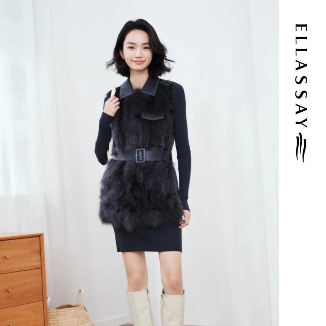 ELLASSAY歌力思秋冬季高级感套装气质毛针织衫外套EWE344M05000