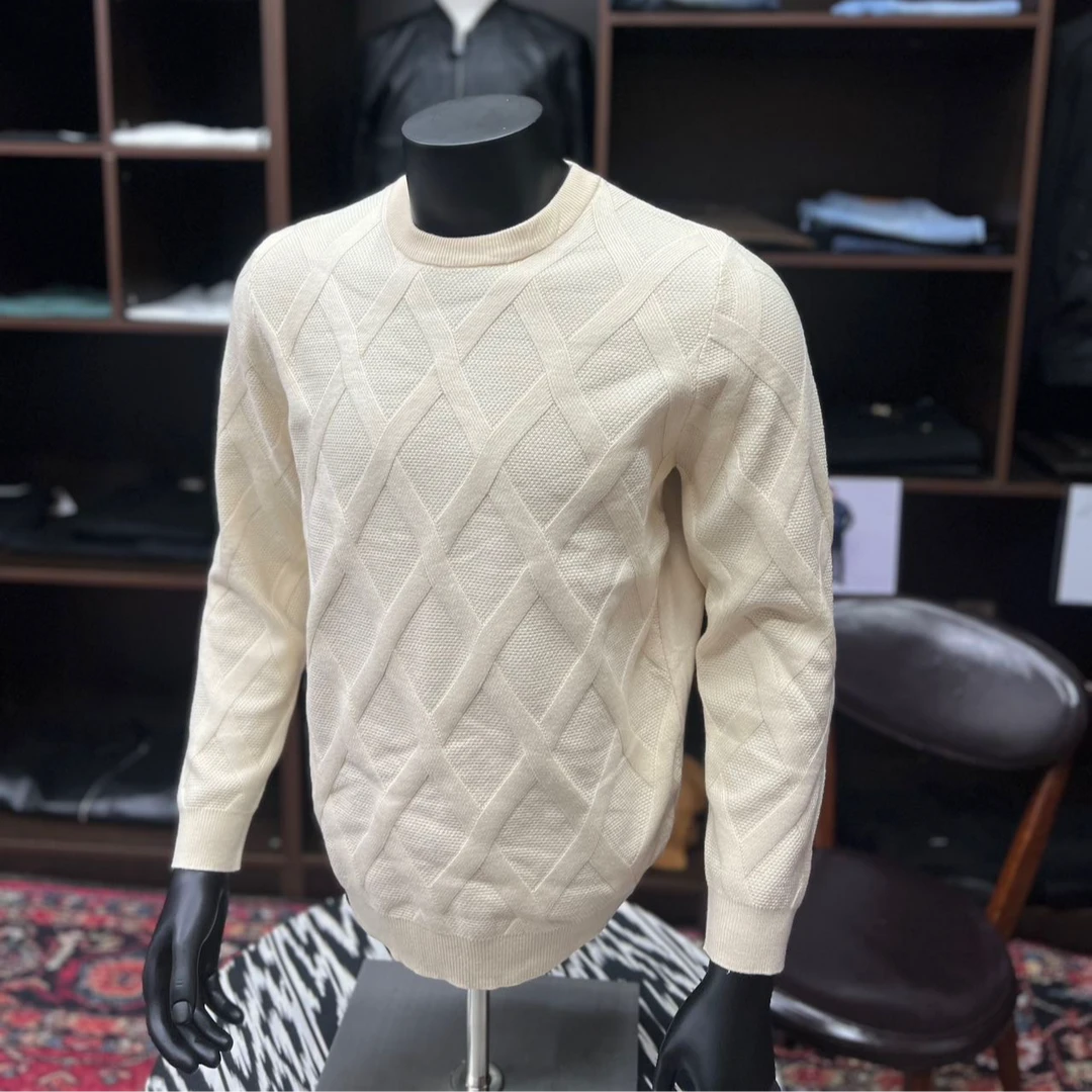 【koztun】秋冬针织38806#卡其男士休闲秋季冬季圆领长袖纯色百搭