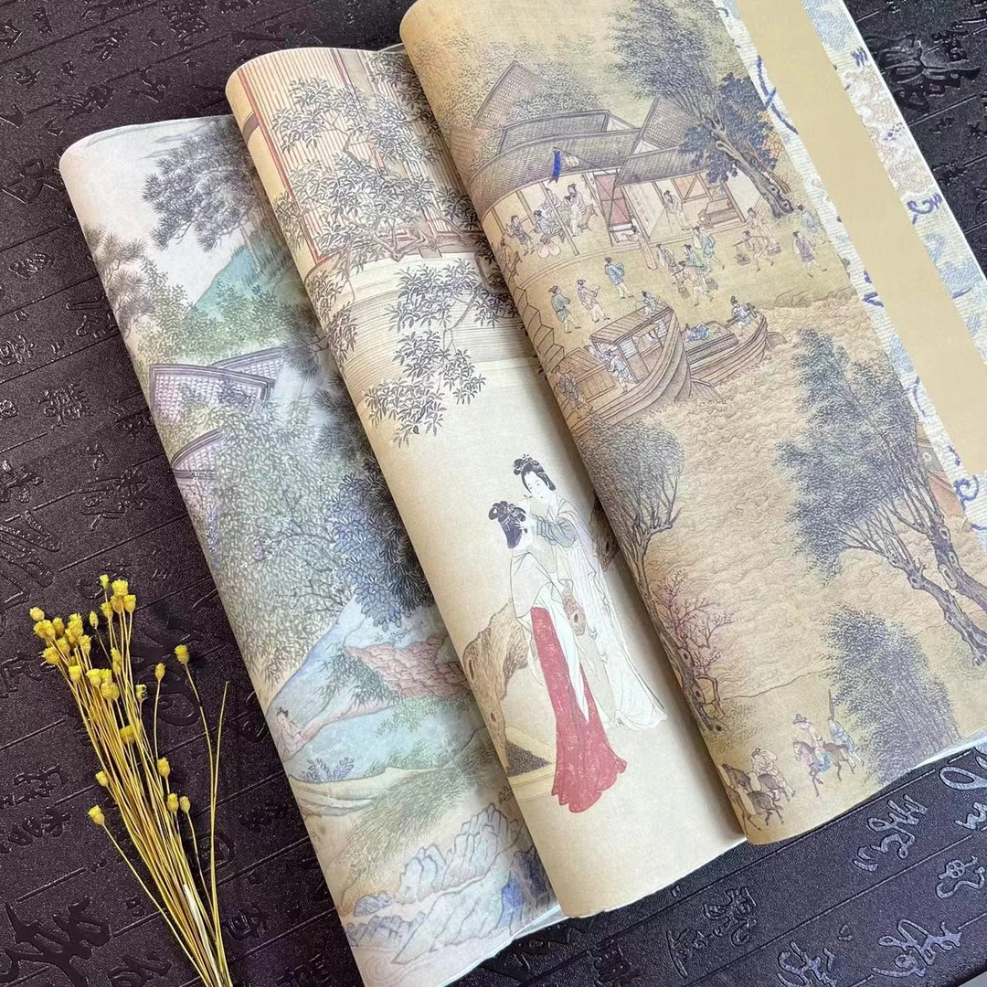 静·【四尺对开古画微喷蜡染宣纸】小楷大字书法创作专用