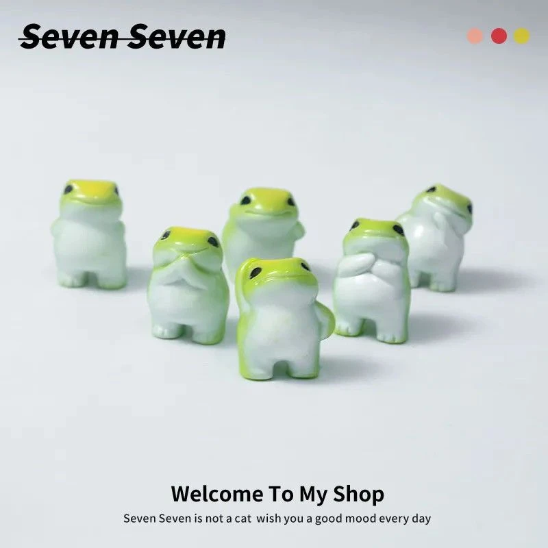 奇奇怪怪的小玩意 可爱蠢萌小青蛙蛙 超萌微景观桌面车载摆件装饰