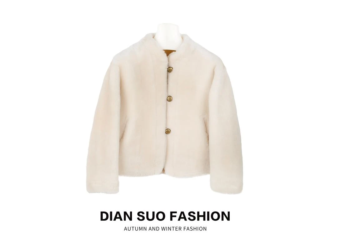 「依然Y.R」冬季新款天然皮毛一体保暖修身女士外套-33106