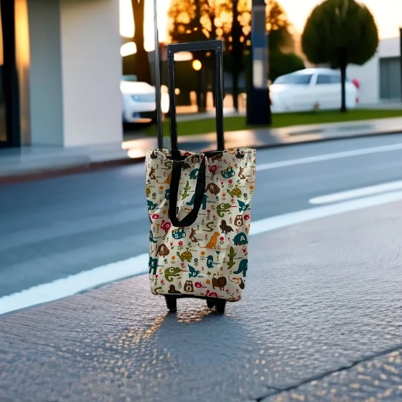 买菜小拉车家用便携购物车可折叠老人手推车爬楼梯拉货拉杆小拖车