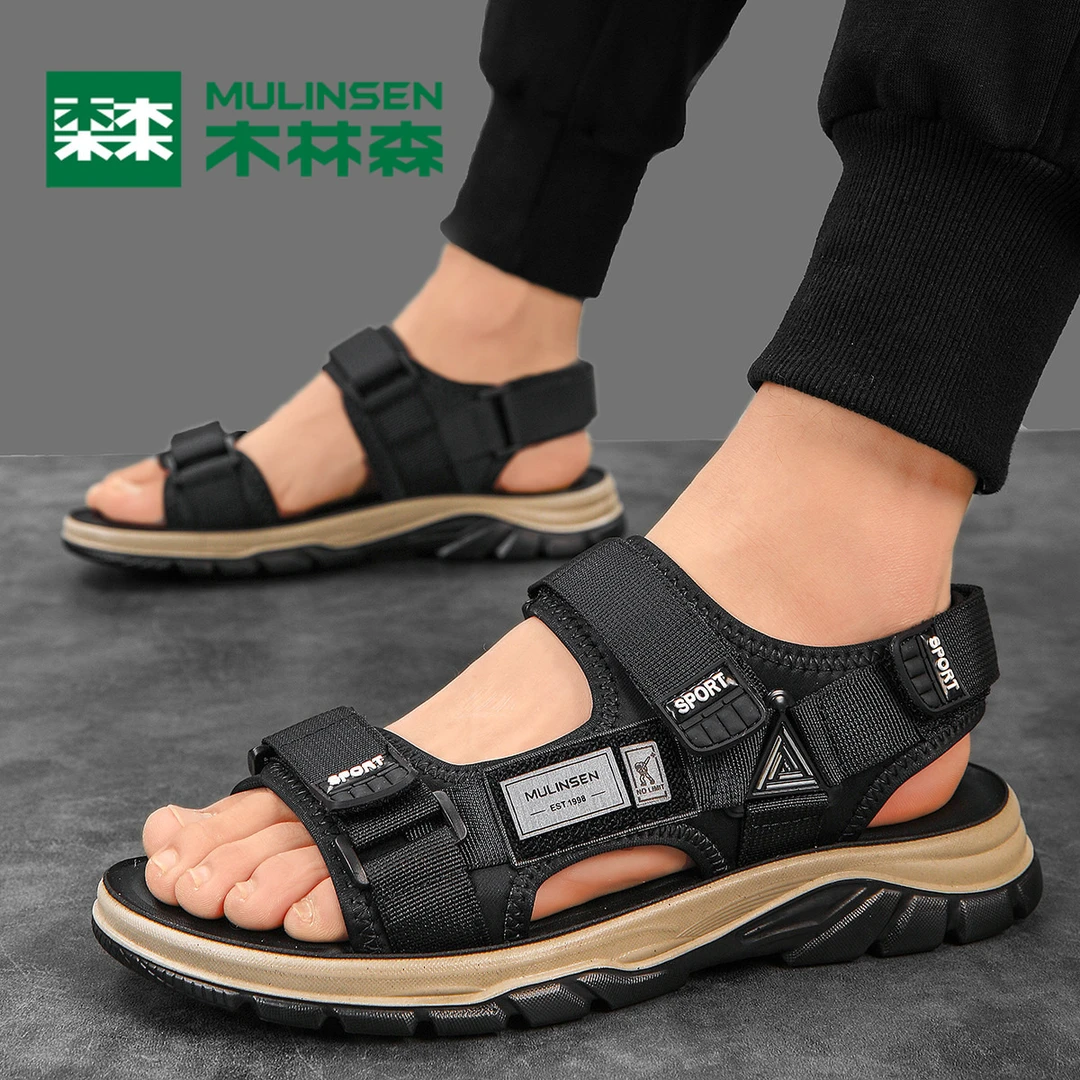 木林森【时尚百搭】男士凉鞋2025年夏款百搭户外运动休闲沙滩鞋男鞋