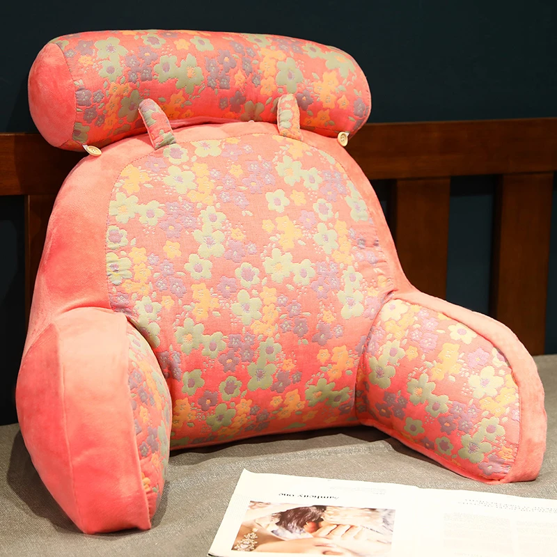 三层纱床头靠垫软包护颈腰靠枕大号护腰垫沙发靠背枕可拆看书枕头